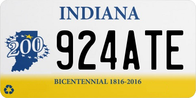 IN license plate 924ATE