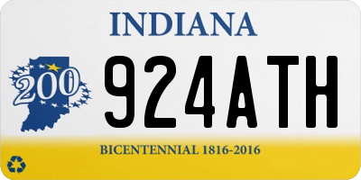 IN license plate 924ATH