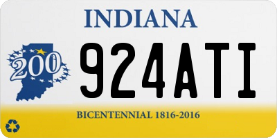 IN license plate 924ATI