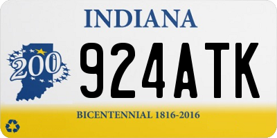 IN license plate 924ATK