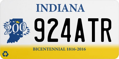 IN license plate 924ATR