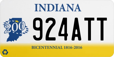 IN license plate 924ATT