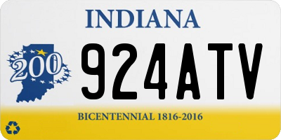 IN license plate 924ATV