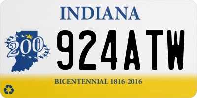 IN license plate 924ATW