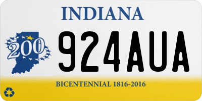 IN license plate 924AUA