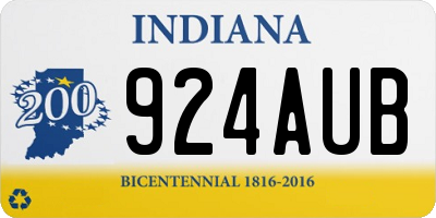 IN license plate 924AUB