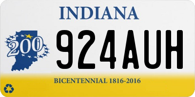 IN license plate 924AUH
