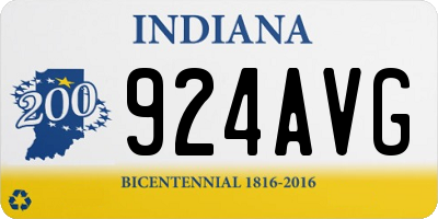 IN license plate 924AVG
