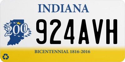 IN license plate 924AVH