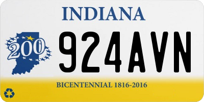 IN license plate 924AVN