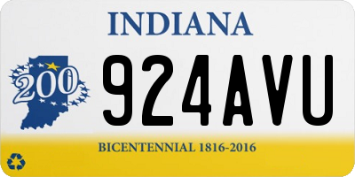 IN license plate 924AVU