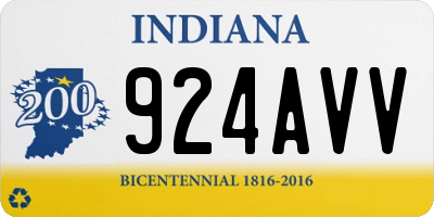 IN license plate 924AVV