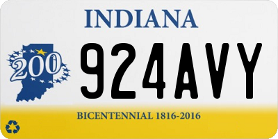 IN license plate 924AVY