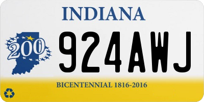IN license plate 924AWJ