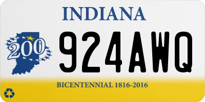 IN license plate 924AWQ