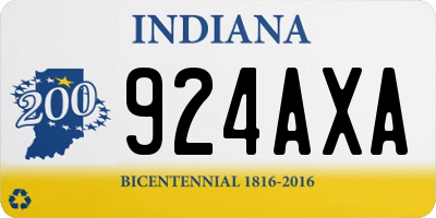 IN license plate 924AXA