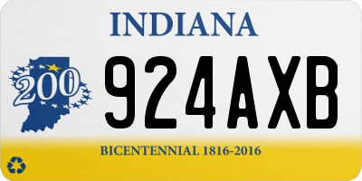 IN license plate 924AXB