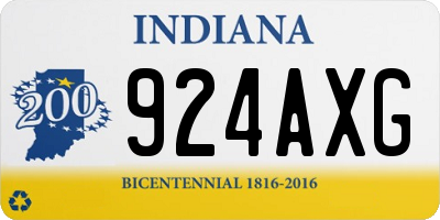 IN license plate 924AXG