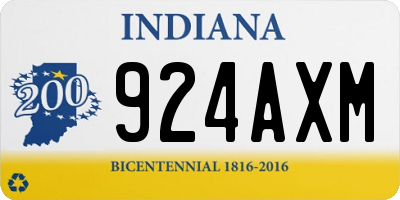 IN license plate 924AXM