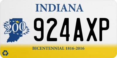 IN license plate 924AXP