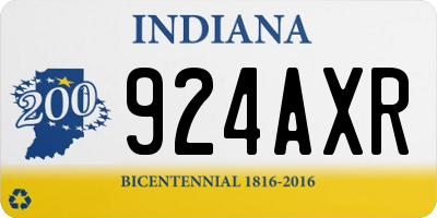 IN license plate 924AXR