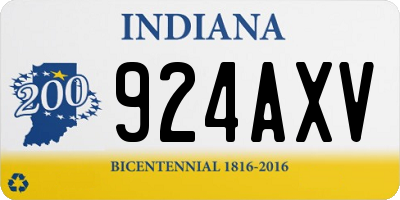 IN license plate 924AXV