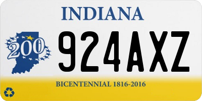 IN license plate 924AXZ
