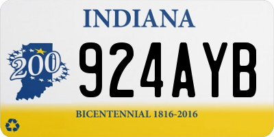 IN license plate 924AYB