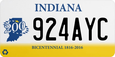 IN license plate 924AYC