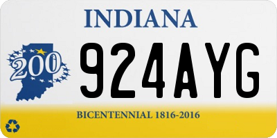 IN license plate 924AYG
