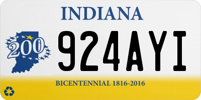 IN license plate 924AYI