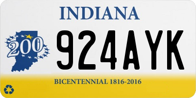 IN license plate 924AYK