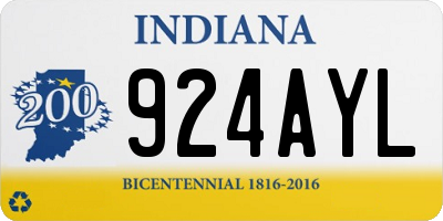 IN license plate 924AYL