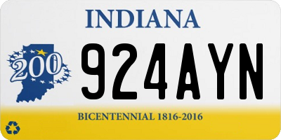 IN license plate 924AYN