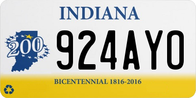 IN license plate 924AYO