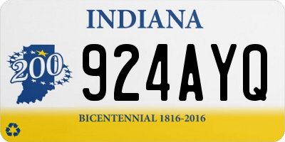 IN license plate 924AYQ