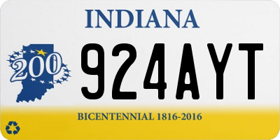 IN license plate 924AYT
