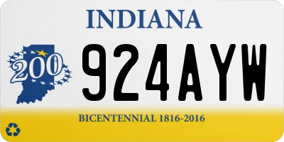 IN license plate 924AYW