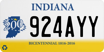 IN license plate 924AYY