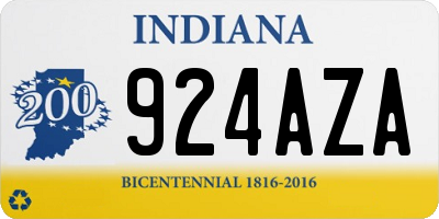 IN license plate 924AZA
