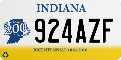 IN license plate 924AZF