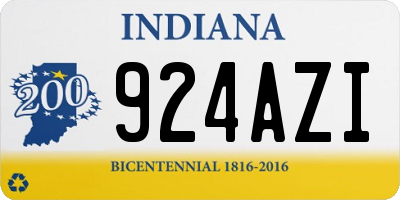 IN license plate 924AZI