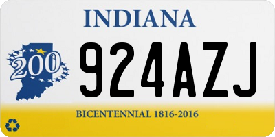 IN license plate 924AZJ