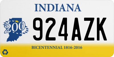 IN license plate 924AZK