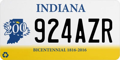 IN license plate 924AZR