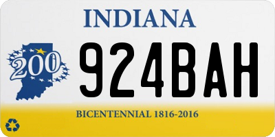 IN license plate 924BAH