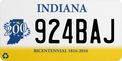 IN license plate 924BAJ