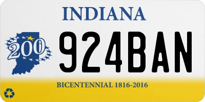 IN license plate 924BAN