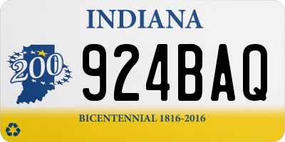 IN license plate 924BAQ
