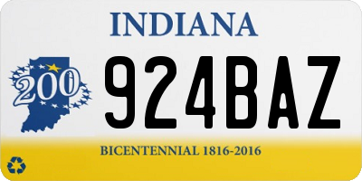 IN license plate 924BAZ